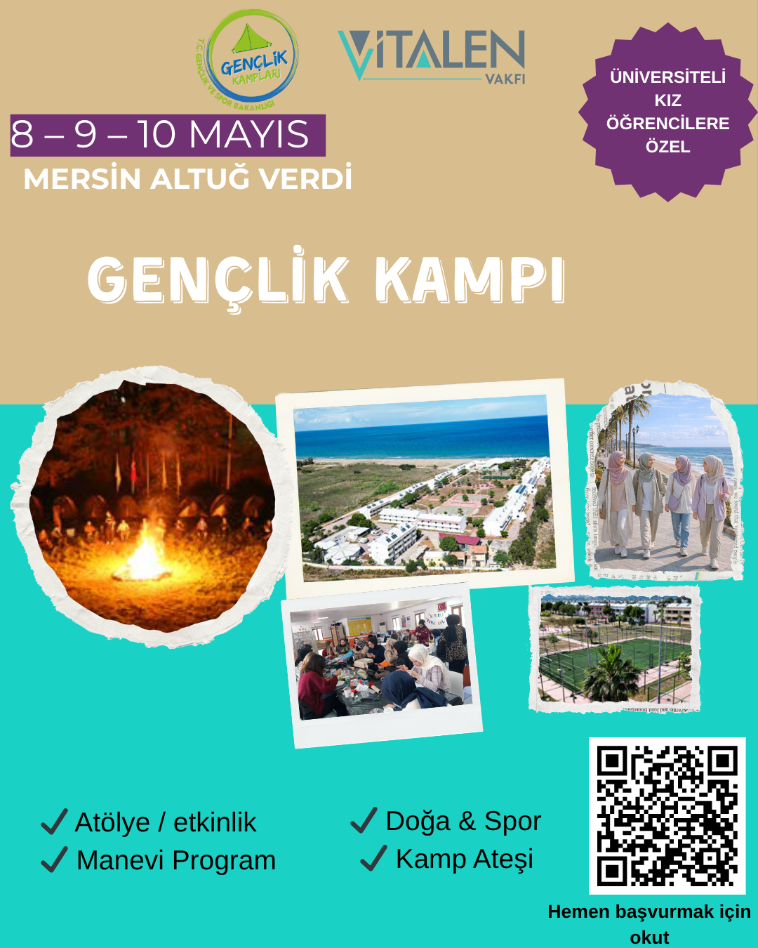 2026 Üniversiteli Kız Öğrenciler İçin Gençlik Kampı